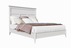 Кровать 180×200 с жестким изголовьем (la neige) белый 203.0x129.0x210.5 см.