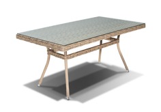 Обеденный стол из искусственного ротанга Латте 4sis