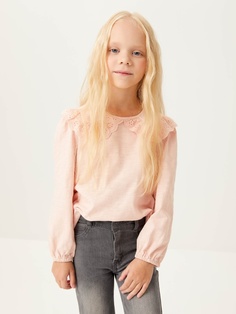 Трикотажная блузка для девочек (розовый, 110/ 5-6 YEARS) Sela