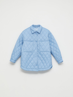 Утепленная куртка-рубашка для девочек (голубой, 122/ 7-8 YEARS) Sela