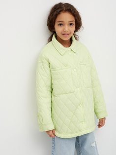 Утепленная куртка-рубашка для девочек (зеленый, 146/ 11-12 YEARS) Sela