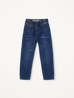 Утепленные джинсы на резинке для мальчиков (синий, 122) Sela
