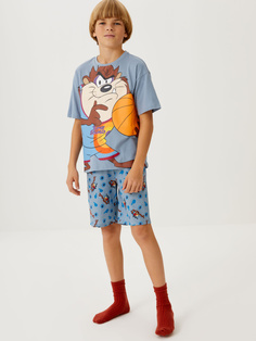 Пижама с ярким принтом Looney Tunes для мальчиков (принт, 134-140 (9-10 YEARS)) Sela
