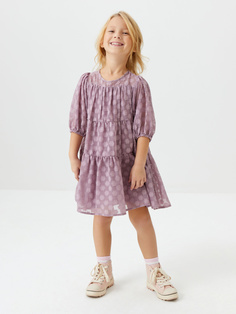 Ярусное платье из шифона для девочек (фиолетовый, 104) Sela