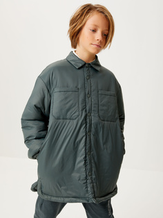 Утепленная куртка-рубашка для мальчиков (зеленый, 134/ 9-10 YEARS) Sela