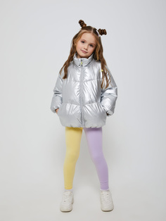 Леггинсы в стиле колор-блок для девочек (сиреневый, 92/ 2-3 YEARS) Sela