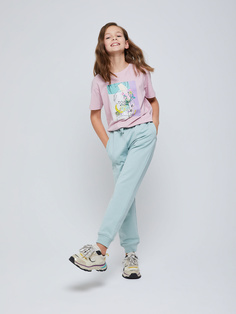 Трикотажные джоггеры для девочек (зеленый, 122/ 7-8 YEARS) Sela