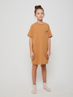 ночная сорочка для девочек (коричневый, 122-128 (8-9 YEARS)) Sela