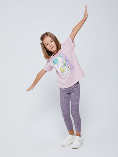 Леггинсы в рубчик для девочек (фиолетовый, 92/ 2-3 YEARS) Sela