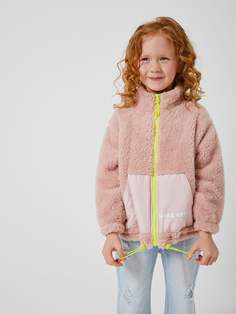 Толстовка из искусственного меха для девочек (розовый, 104/ 4-5 YEARS) Sela