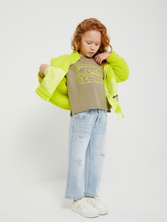 Толстовка из искусственного меха для девочек (зеленый, 104/ 4-5 YEARS) Sela