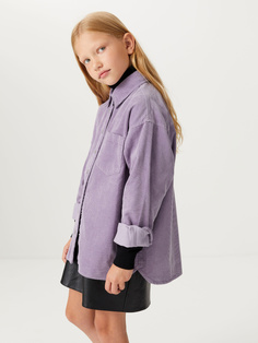 Вельветовая рубашка для девочки (фиолетовый, 122/ 7-8 YEARS) Sela