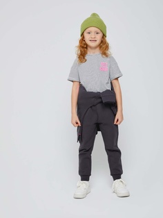 Трикотажные джоггеры для девочек (серый, 92/ 2-3 YEARS) Sela