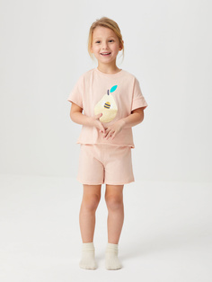 Пижама с ярким принтом для девочек (розовый, 116-122 (6-7 YEARS)) Sela