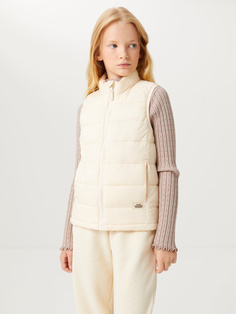 Базовый стеганый жилет для девочек (белый, 122) Sela
