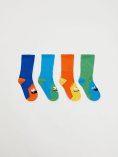 Набор из 4 пар носков для мальчиков (принт, 14-16) Sela