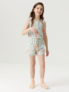 Домашний трикотажный комбинезон для девочек (зеленый, 146-152 (11-12 YEARS)) Sela