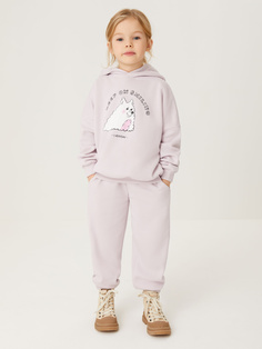 Базовые джоггеры для девочек (сиреневый, 104/ 4-5 YEARS) Sela