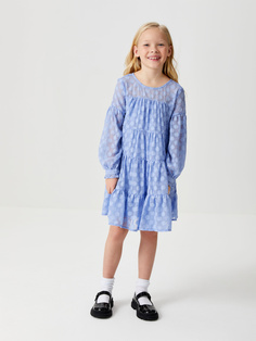 Ярусное платье из шифона для девочек (голубой, 152/ 12-13 YEARS) Sela