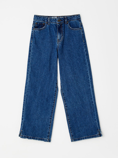 Широкие джинсы для девочек (синий, 140/ 10-11 YEARS) Sela