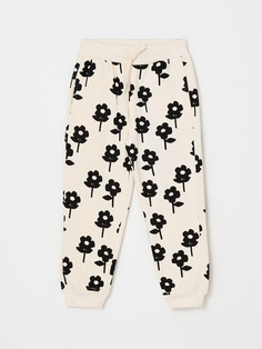 Джоггеры с принтом для девочек (белый, 92/ 2-3 YEARS) Sela