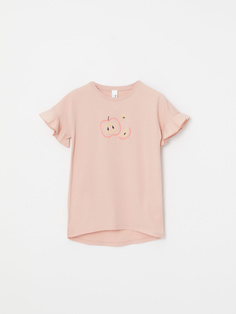 Ночная сорочка с принтом для девочек (розовый, 92-98) Sela
