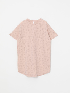 Ночная сорочка с принтом для девочек (розовый, 134-140) Sela