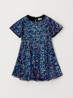 Платье с пайетками для девочек (синий, 98) Sela