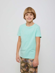 Трикотажная футболка с принтом для мальчиков (зеленый, 128/ 8-9 YEARS) Sela