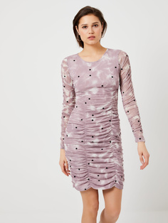 Платье с драпировкой (фиолетовый, M) Sela