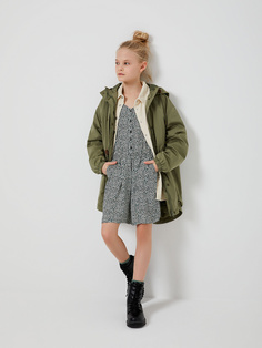 Комбинезон с цветочным принтом для девочек (черный, 122/ 7-8 YEARS) Sela