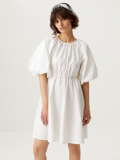 Платье с пышными рукавами (белый, L) Sela