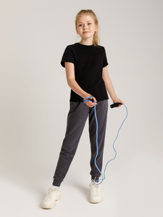 Трикотажные джоггеры для девочек (серый, 122/ 7-8 YEARS) Sela