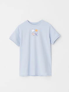 Ночная сорочка с принтом для девочек (голубой, 92-98) Sela