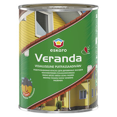 Краски и эмали фасадные краска фасадная ESKARO Veranda основа под колеровку 0,95л белая, арт.4740381000416