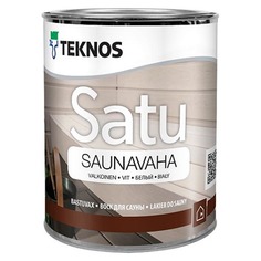 Покрытия декоративные воск ТEKNOS satu saunavaha 0,9л белый, арт.ЭК000129674 Teknos