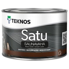 Покрытия декоративные воск ТEKNOS satu saunavaha 0,45л черный, арт.ЭК000129675 Teknos