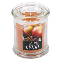 Свечи в стаканах, банках свеча в стакане SPAAS Премиум Яблоко с корицей 9х11см 60ч/г ароматизированная
