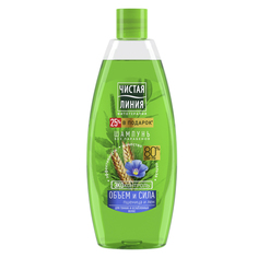 Шампуни для волос шампунь ЧИСТАЯ ЛИНИЯ Объём и Сила Пшеница и Лен 600мл