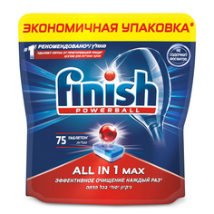 Капсулы и таблетки для посудомоечных машин таблетки для ПММ FINISH All in1 Max 75шт