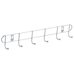 Крючки и планки для ванной комнаты планка с 6 крючками РЫЖИЙ КОТ Eline 33х5,5х3,5см хром металл