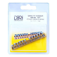 Шины нулевые шина нулевая DORI N 12 отверстий 1шт латунь