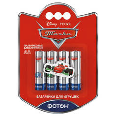 Батарейки, аккумуляторы, зарядные устройства батарейки ФОТОН LR6 Disney Тачки 4 шт