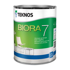 Краски для стен и потолков краска акриловая ТEKNOS Biora 7 база А для стен и потолков 0,9л белая, арт.ЭК000130224 Teknos