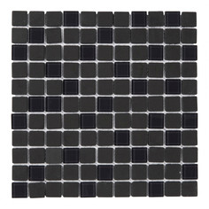 Плитка мозаика стеклянная мозаика стеклянная 29,5х29,5х0,4 Genovia черная Не указана