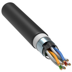 Кабель для интернета и телефонии кабель витая пара U/UTP категории 5E 4х2х24AWG ITK 50м черный IEK