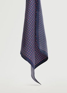 Шёлковый карманный платок с принтом - Clasico Mango