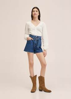 Джинсовые шорты Paperbag - Paperbag Mango