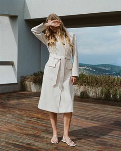 Тренч из искусственной кожи с поясом 12 Storeez