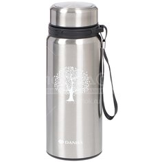 Термос нержавеющая сталь, 1 л, универсальная горловина, Daniks, колба нержавеющая сталь, серебристый, SL-100DD